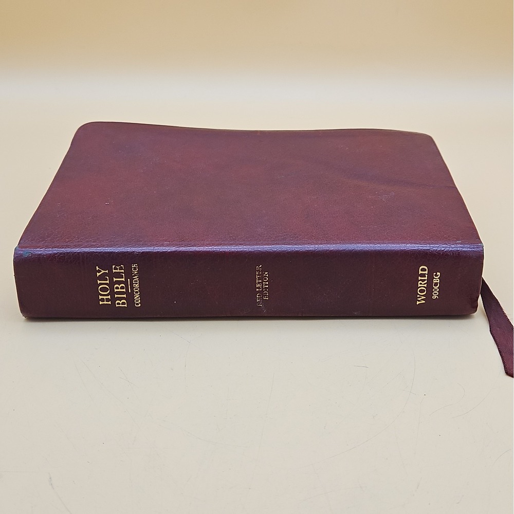 Vintage Holy Bible Concordance Red Letter Edition World 900CBG Bonded Leather
